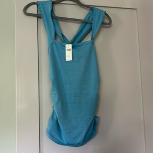 Pilcro by Anthropologie blue tank with twist back. New with tags attached.